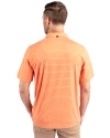 Florida Gators Vintage Cutter & Buck Forge Eco Heather Stripe Stretch Recycled Mens Polo College Orange Heather Back Thumbnail Image