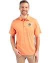 Auburn Tigers Alumni Cutter & Buck Forge Eco Heather Stripe Stretch Recycled Mens Polo College Orange Heather Front Thumbnail Image