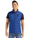 Florida Gators Vintage Cutter & Buck Evoke Hybrid Softshell Recycled Mens Full Zip Vest Tour Blue Front Thumbnail Image