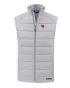 Nebraska Cornhuskers College Vault Cutter & Buck Evoke Hybrid Softshell Recycled Mens Full Zip Vest CONCRETE Mannequin Thumbnail Image