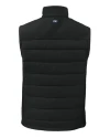 Louisville Cardinals College Vault Cutter & Buck Evoke Hybrid Softshell Recycled Mens Full Zip Vest Black Mannequin Back Thumbnail Image