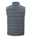 New England Patriots NFL Helmet Cutter & Buck Evoke Hybrid Softshell Recycled Mens Full Zip Vest Elemental Grey Mannequin Back Thumbnail Image