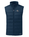 New England Patriots NFL Helmet Cutter & Buck Evoke Hybrid Softshell Recycled Mens Full Zip Vest Navy Blue Mannequin Thumbnail Image