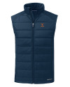 Texas Longhorns Alumni Cutter & Buck Evoke Hybrid Softshell Recycled Mens Full Zip Vest Navy Blue Mannequin Thumbnail Image