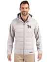 Clemson Tigers College Vault Cutter & Buck Evoke Hybrid Softshell Recycled Full Zip Mens Hooded Jacket CONCRETE Front Thumbnail Image