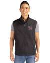 Clemson Tigers College Vault Cutter & Buck Charter Eco Recycled Mens Full-Zip Vest Black Front Thumbnail Image