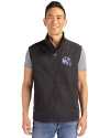 Buffalo Bills NFL Helmet Cutter & Buck Charter Eco Recycled Mens Full-Zip Vest Black Front Thumbnail Image