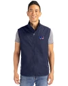Washington Commanders Americana Cutter & Buck Charter Eco Recycled Mens Full-Zip Vest Navy Blue Front Thumbnail Image