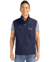 Indianapolis Colts Americana Cutter & Buck Charter Eco Recycled Mens Full-Zip Vest Navy Blue Front Thumbnail Image