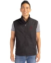 Alabama Crimson Tide Alumni Cutter & Buck Charter Eco Recycled Mens Full-Zip Vest Black Front Thumbnail Image