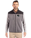Baltimore Ravens NFL Helmet Cutter & Buck Cascade Eco Fleece Mens Vest Elemental Grey/Black Front Thumbnail Image