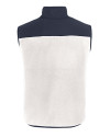 New England Patriots NFL Helmet Cutter & Buck Cascade Eco Fleece Mens Vest Shell/Navy Blue Mannequin Back Thumbnail Image