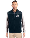 Green Bay Packers Americana Cutter & Buck Cascade Eco Fleece Mens Vest Navy Blue Front Thumbnail Image