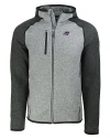 Carolina Panthers Americana Cutter & Buck Mainsail Full Zip Hooded Mens Jacket Polished Heather/Charcoal Heather Mannequin Thumbnail Image