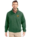 Green Bay Packers NFL Helmet Cutter & Buck Charter Eco Recycled Mens Full-Zip Jacket Hunter Green Front Thumbnail Image