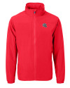 New England Patriots NFL Helmet Cutter & Buck Charter Eco Recycled Mens Full-Zip Jacket Red Mannequin Thumbnail Image