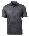 Boise State Broncos Cutter & Buck Pike Banner Print Stretch Mens Polo Black Mannequin Thumbnail Image