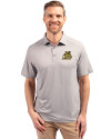Bryant University Bulldogs Cutter & Buck Forge Eco Stretch Recycled Mens Polo Polished Medium Gray Front Thumbnail Image