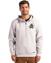 Utah State Aggies College Vault Cutter & Buck Roam Epic Versatility Half Zip Recycled Mens Hooded Pullover Solitare Front Thumbnail Image