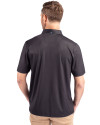 Midwestern State Mustangs Cutter & Buck Pike Eco Tonal Geo Print Stretch Recycled Mens Polo Black Back Thumbnail Image