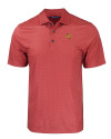 Midwestern State Mustangs Cutter & Buck Pike Eco Tonal Geo Print Stretch Recycled Mens Polo Cardinal Red Mannequin Thumbnail Image
