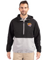 Bethune-Cookman Wildcats Cutter & Buck Charter Eco Recycled Mens Anorak Jacket Black/Polished Front Thumbnail Image