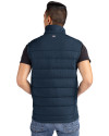 Utah State Aggies Cutter & Buck Evoke Hybrid Softshell Recycled Mens Full Zip Vest Navy Blue Back Thumbnail Image