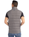 Bowie State Bulldogs Cutter & Buck Evoke Hybrid Softshell Recycled Mens Full Zip Vest Elemental Grey Back Thumbnail Image