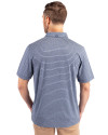 The Citadel Bulldogs Cutter & Buck Forge Eco Heather Stripe Stretch Recycled Mens Big & Tall Polo Navy Blue Heather Back Thumbnail Image