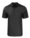 DePaul Blue Demons Cutter & Buck Pike Eco Tonal Geo Print Stretch Recycled Mens Big & Tall Polo Black Mannequin Thumbnail Image