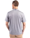 The Citadel Bulldogs Cutter & Buck Pike Eco Tonal Geo Print Stretch Recycled Mens Big & Tall Polo Elemental Grey Back Thumbnail Image