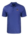 Delaware Fightin' Blue Hens College Vault Cutter & Buck Pike Eco Tonal Geo Print Stretch Recycled Mens Big & Tall Polo Tour Blue Mannequin Thumbnail Image