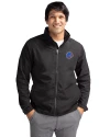 View image 1: Boise State Broncos Cutter & Buck Charter Recycled Packable Mens Big & Tall Full Zip Jacket Black Front