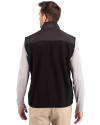 Eastern Washington Eagles Cutter & Buck Cascade Eco Sherpa Mens Big and Tall Fleece Vest Black Back Thumbnail Image