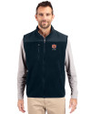 Auburn Tigers Alumni Cutter & Buck Cascade Eco Sherpa Mens Big and Tall Fleece Vest Navy Blue Front Thumbnail Image