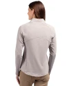 FIU Panthers College Vault Cutter & Buck Adapt Eco Knit Heather Recycled Womens Full Zip Polished Heather Back Thumbnail Image