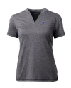 Boise State Broncos Cutter & Buck Forge Eco Heathered Stretch Womens Blade Top Charcoal Heather Mannequin Thumbnail Image