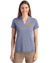 Cal Golden Bears Cutter & Buck Forge Heathered Stretch Womens Blade Top Indigo Heather Front Thumbnail Image