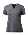 Central Missouri Mules Cutter & Buck Forge Eco Heathered Stretch Womens Blade Top Charcoal Heather Mannequin Thumbnail Image