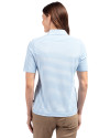 FIU Panthers College Vault Cutter & Buck Virtue Eco Pique Stripe Recycled Womens Top Atlas Light Blue Back Thumbnail Image