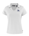 Creighton Bluejays Cutter & Buck Daybreak Eco Recycled Womens V-neck Polo White Mannequin Thumbnail Image