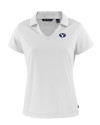 Brigham Young Cougars Cutter & Buck Daybreak Eco Recycled Womens V-neck Polo White Mannequin Thumbnail Image