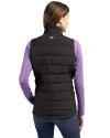 Colorado State Rams Cutter & Buck Evoke Hybrid Softshell Recycled Womens Full Zip Vest Black Back Thumbnail Image