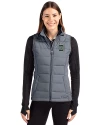 Dartmouth Big Green Cutter & Buck Evoke Hybrid Softshell Recycled Womens Full Zip Vest Elemental Grey Front Thumbnail Image