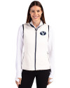 Brigham Young Cougars Cutter & Buck Cascade Eco Fleece Womens Vest Shell/Navy Blue Front Thumbnail Image