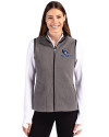 Creighton Bluejays Cutter & Buck Cascade Eco Fleece Womens Vest Elemental Grey/Black Front Thumbnail Image