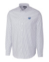 The Citadel Bulldogs Cutter & Buck Stretch Oxford Stripe Mens Big and Tall Long Sleeve Dress Shirt Light Blue Mannequin Thumbnail Image