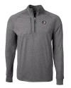 Florida State Seminoles Cutter & Buck Adapt Eco Knit Heather Mens Quarter Zip Pullover Black Heather Mannequin Thumbnail Image