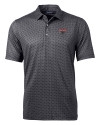 Clark Atlanta Panthers Cutter & Buck Pike Banner Print Stretch Mens Polo Black Mannequin Thumbnail Image