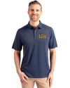 Drexel Dragons Cutter & Buck Forge Eco Stretch Recycled Mens Polo Dark Navy Blue Heather Front Thumbnail Image